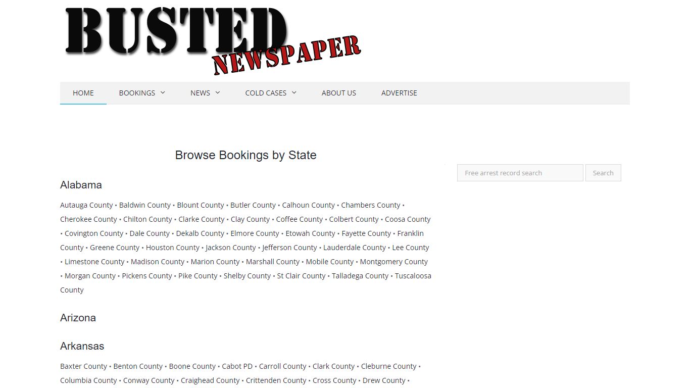 BUSTED NEWSPAPER — Mugshots, Arrest Records and Crime News